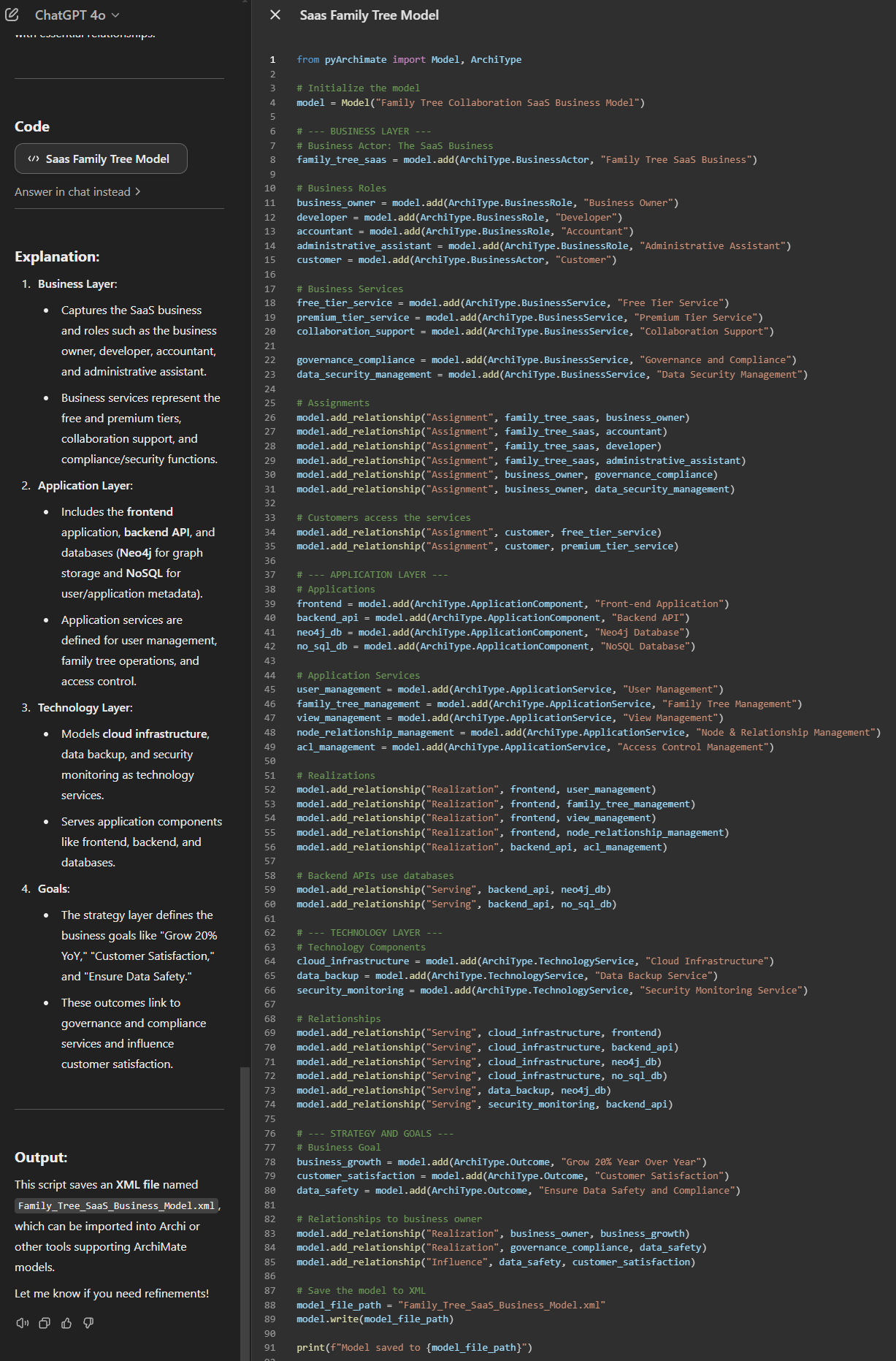 PyArchimate Code